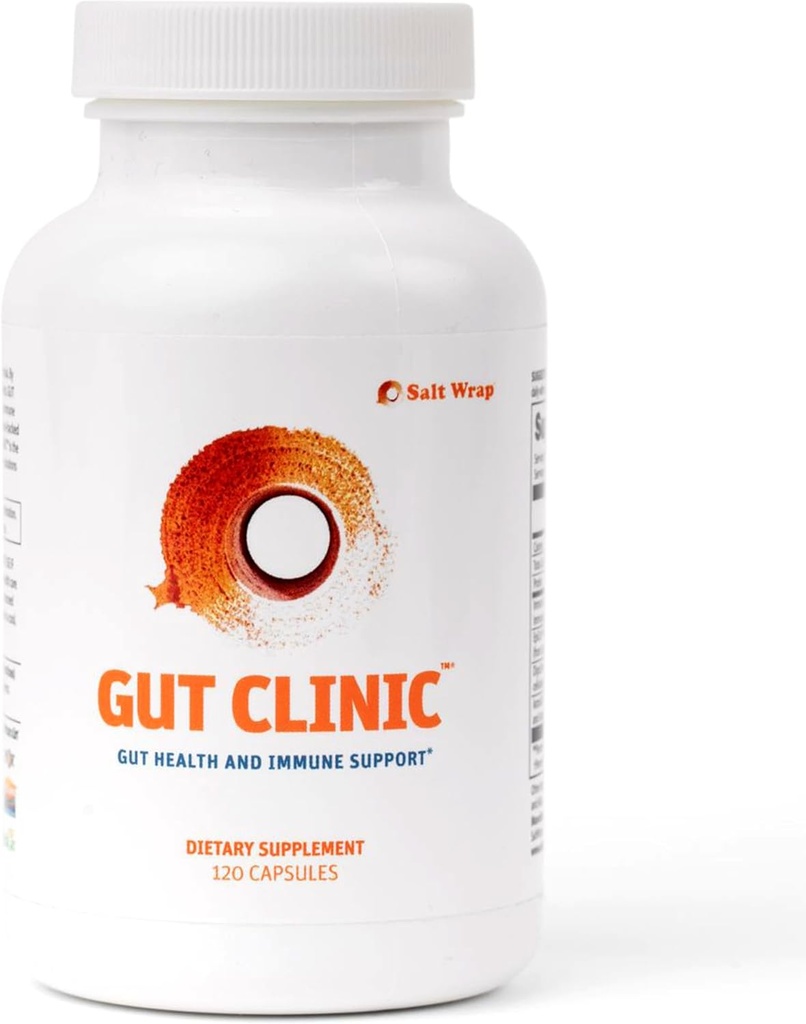 SaltWrap Gut Clinic Postbiotics - Gut Health, Complete Gut Fix, Barrier & Immune Support - Helps Bloating, Gas & Indigestion - 90 קפסולות