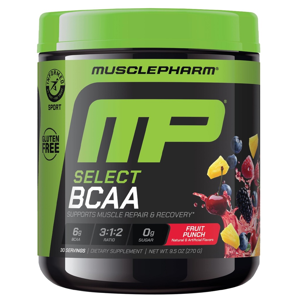 שריר Pharm Essentials BCAA אבקה, טרום & Post Workout Recovery, תומך שריר התאוששות ואנרגיה, חיוני Amino Acids, 30 משרת, פירות פונצ'ט