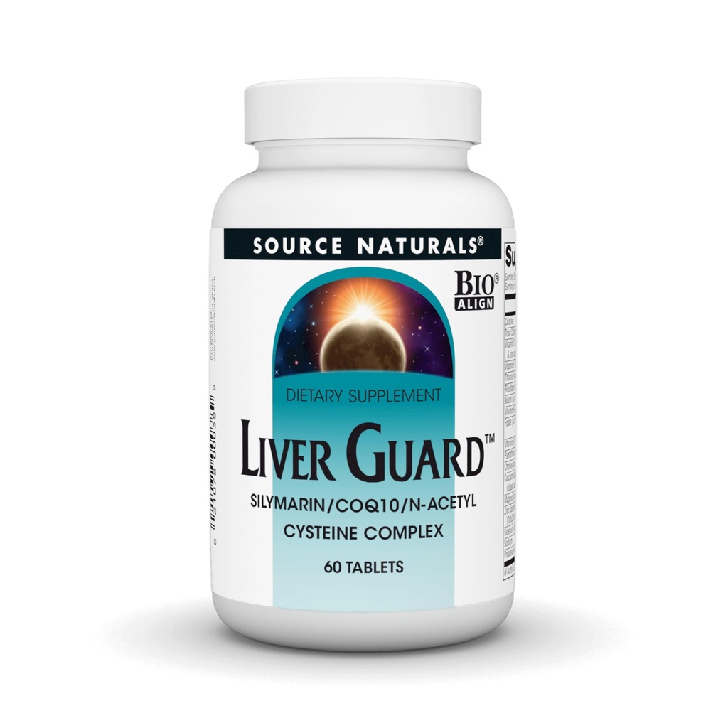 מקור Naturals Liver Guard - Silymarin, CoQ10, N-Acetyl Cysteine Complex - 60 טבליות