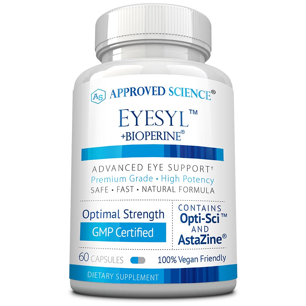 מוסמך מדע עיןSyl - תוסף תמיכה בעין - Chromium Picolinate, Turine, Lutein, Zeaxanthin, Bilberry, BioPerine - 1 חודש אספקה - 60 קפסולות - מיוצר בארה"ב