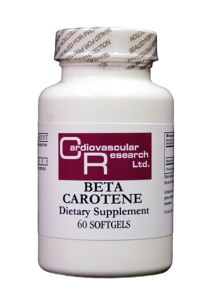 Cardiovascular Research Beta Carotene 3,000 mcg 60 רכות