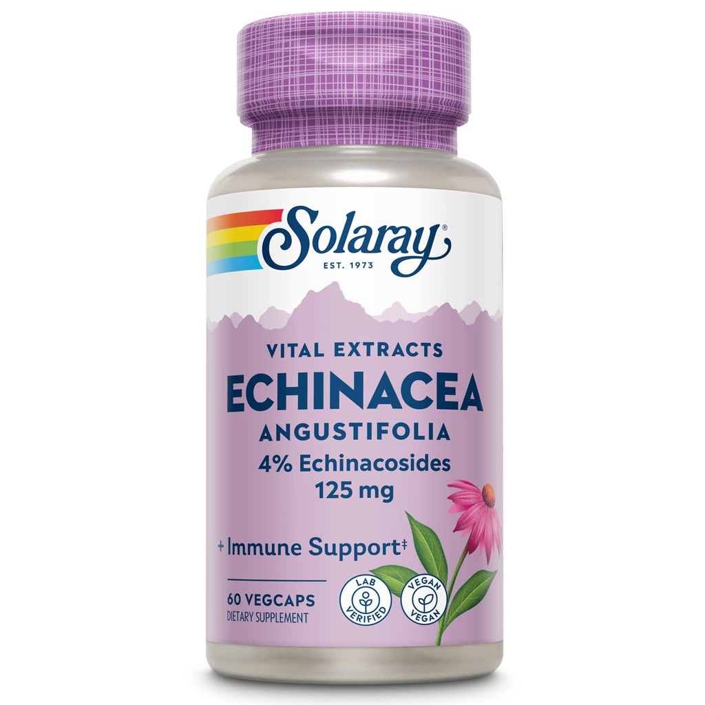 SOLA Echinacea Angustifolia שורש לחלץ 125 מ"ג | תמיכה בריאה Immune & הנשימה
