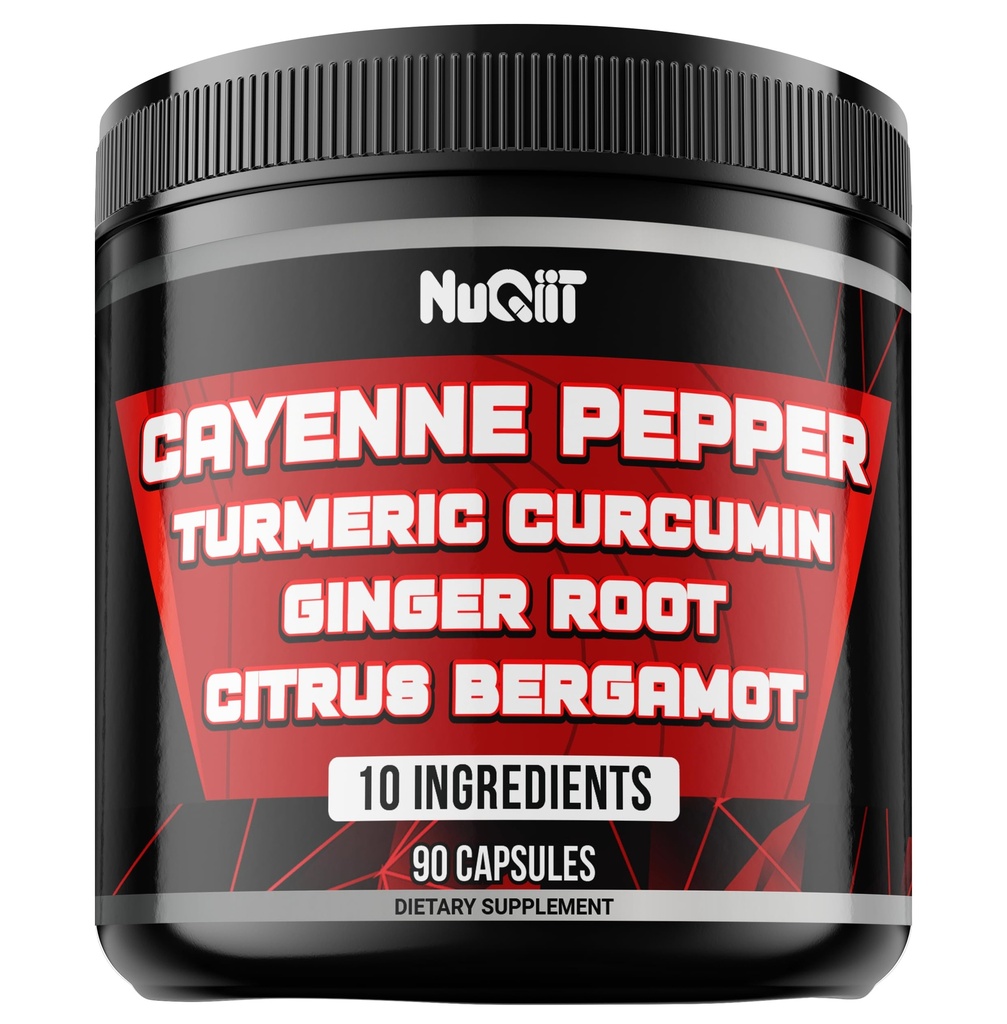 קייאן פפר תוספי מזון עם Turmeric Curcumin Root, ג'ינג'ר Root, Citrus Bergamot & More - Digestive Health, Immune System, Heart Health & Joint Health - 90 קפסולות