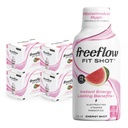 Freeflow Fit Energy Shots, Watermelon Rush, Natural Caffeine Boost עם L-theanine, גינזנג, ויטמינים, Prebiotics, Electrolytes (24 Count, 2oz Shots)