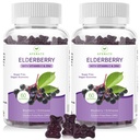 לאחר XMATE Sambucus Black Elderberry Gummies עם Zinc ו ויטמין C עבור מבוגרים ילדים Immune תמיכה, סוכר חינם 120 ספירות
