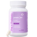 Premo Prenatal Pre & Probiotics for Women: 18 Diverse Organic Prebiotics Strains - תומך עיכול, 30 מיליארד CFU, Gut & Immune בריאות עבור אמא ותינוק - קלוריות יומיות
