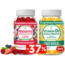 לונהקאי Prenatal ווויטמין D3 מסטיקנים בונדלה - הריון Multivitamin Gummy עם Iron & Folic Acid - Immunity, Bone ו- Mood תומך תוסף למבוגרים