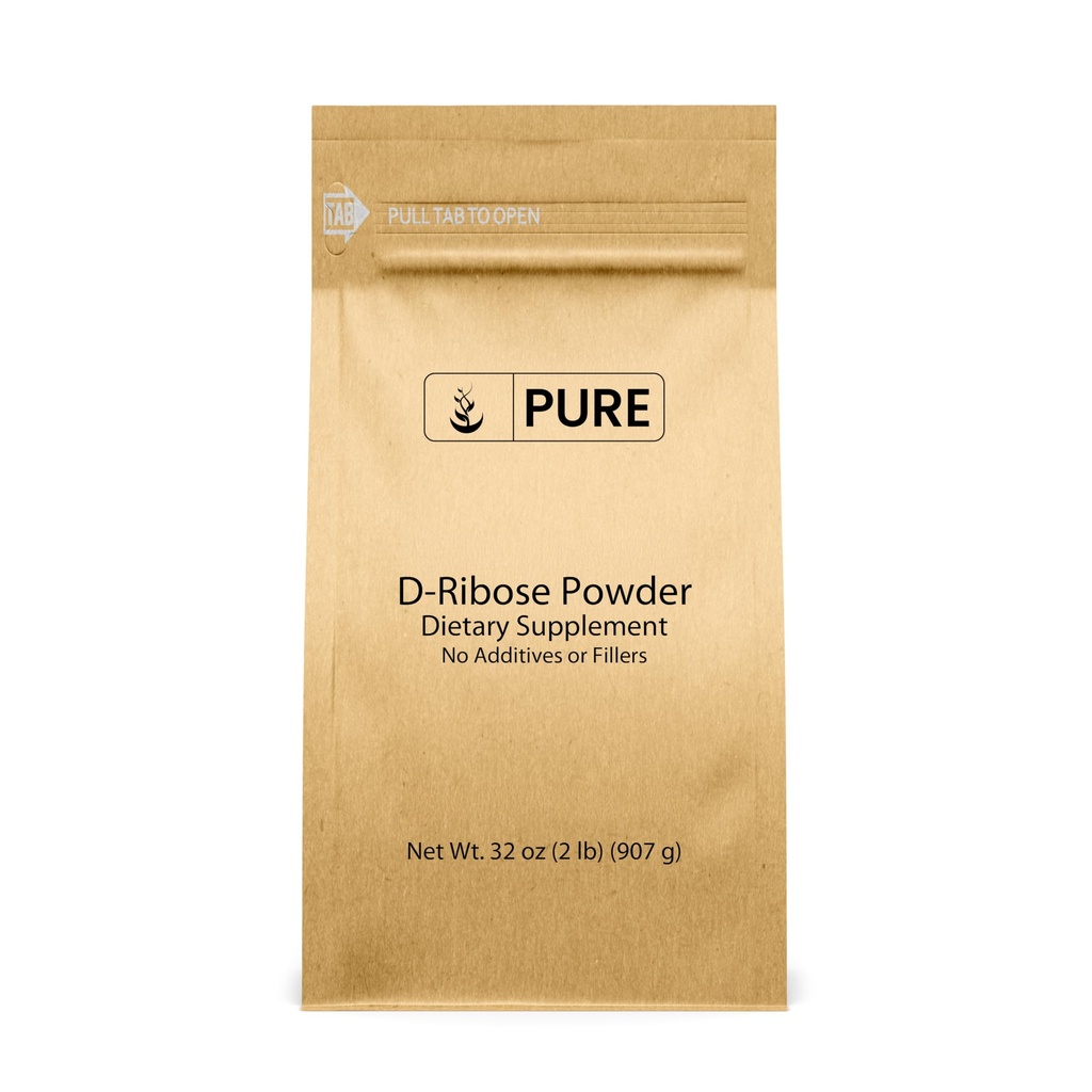 תכונות מקוריות טהורות D-Ribose (2lb) תוספי תזונה, non-GMO, Gluten-Free, Unflavored