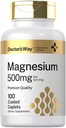 הדרך של הדוקטור מגנזיום תוספת 500 מ"ג | 100 Coated Caplets | Magnesium Oxide