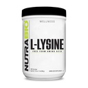 NutraBio L-Lysine אבקה 500g - Amino Acid forחלבון metabolism, שיתוף פעולה ותמיכה, Immune Health - Pure, Unflavored, non-GMO, טבעונית- 500 משרתות