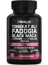 Tongkat Ali + Fadogia Agrestis Complex 1700mg Black Maca, L-Arginine & L-Citrulline Nitric Oxide Booster Energy, Stamina, Vitality & Performance Support for Men & Women Non-GMO 120 Capsules