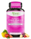 Pure By Nature One-Daily Multivitamin for Women, Immune Support Supplement with non-GMO Ingredient, ויטמין & מינרלים לאנרגיה, 60 קפסולות Veggie