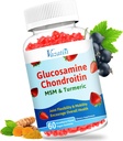 High Bioavailable Glucosamine Chondroitin Gummies עם Turmeric & MSM, Boswellia - Joint תמיכה תוסף - תמיכה קרטליג, גמישות וכוח - 60 מסטיקנים