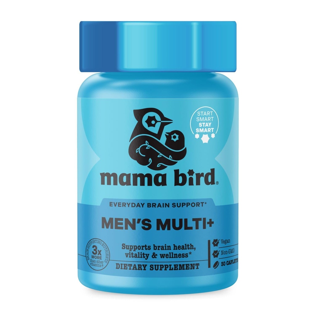 Best Nest Wellness Men's Multi Plus - Daily Multivitamin for Brain & Energy Health Support - Daily Multivitamin for Men - Probiotics & Digest - 30 Caplets