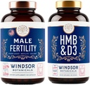 WINDSOR BOTANICALS HMB עם ויטמין D3 ו Calcium ותמיכה פוריות גברית
