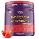 Keto Vitals Antioxidant Electrolytes אבקת - ללטף אלקטרוליטים עם Potassium, Magnesium, Sodium, Calcium | Keto Electrolytes תוספת משקאות אנרגיה לערבב | סוכר חינם, Zero Calories, Zero Carbsies, Zero Carbsium