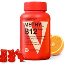 ויטמין B12 D3 Vegan Gummies - 90 Count I 1000 MCG Methyl B12 ו-5000 IU ויטמין D Gummy Chewable תוספי מזון למבוגרים וילדים - Immune Health & Daily Boost - Non-GMO, Orange