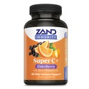 Zand Immunity Super C+ עם Elderberry, All Day Immune Support, 1000mg PureWay-C ויטמין C Plus Zinc & ויטמין D-3, Enhanced Absorption, 60 טבליות, 30 משרתים