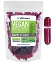 XPRS Nutra Size 0 קפסולות ריקות - 100 קפסולות טבעוניות ריקות - גלולות צמחוניות - קפסולת ירקות DIY מילוי - Veggie Pill Caps for Do-It-Yourselfs (Purple Carrot)