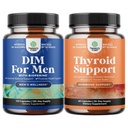 Bundle של תוסף DIM עבור גברים עם Panax גינזנג Bioperine Grapeseed & Astragalus עבור Prostate Health and Herbal Thyroid תמיכה Complex with L Tyrosine, Bladderwrack, Selenium & Pure Ashwaganhadha