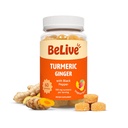 BeLive Turmeric Curcumin עם Black Pepper & הג'ינג'ר - 500 מ"ג של תוסף Turmeric וג'ינג'ר לתמיכה ב-Immune, עור בריא וניידות - פלאפור טרופי | 60 Count