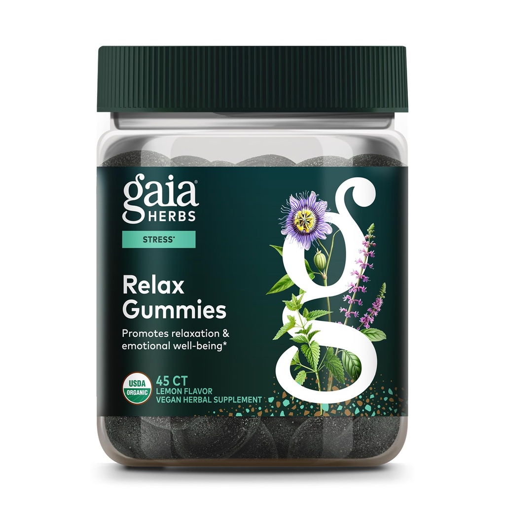 גאיה Herbs להרגיע חניכיים - תמיכה Calm Feelings - עם אורגני Apple Juice & Lemon Juice Concentrate - 45 מסטיקנים (15 משרתים)