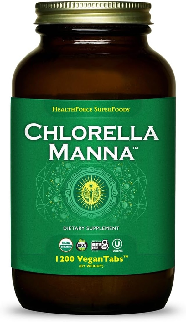 HealthForce Superfoods Chlorella Manna - טבליות - 1200 טבעוניות