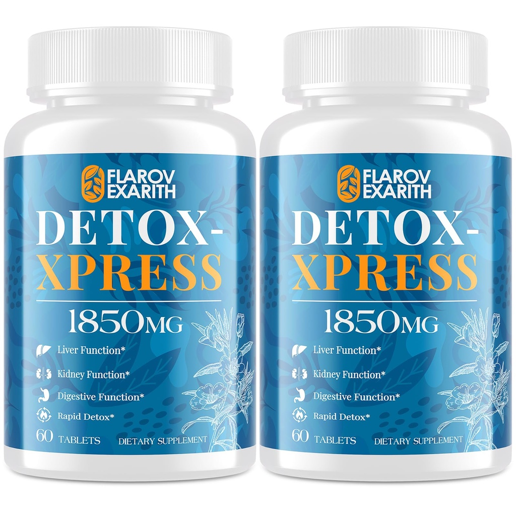 Canna ניקויse, Liver Cleanse Detox & Fix Chewable Tablets, תוספת חלב Thistle, Fast-Acting Body Detox for Women & Men, Toxin Flush for Liver, Kidney, Digestion & Metabolism, 120 טבליות