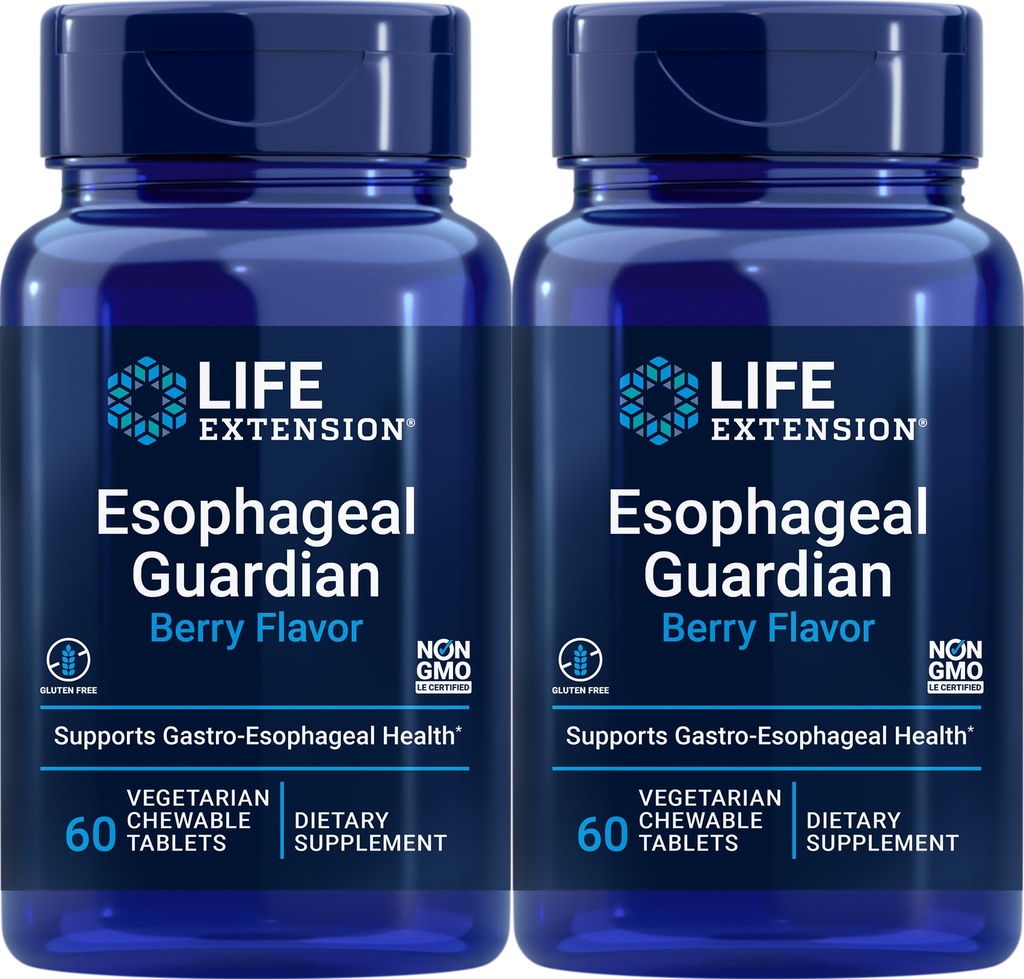Life Extension Esophageal Guardian, 60 טבליות צ'וגניות (Pack of 2)
