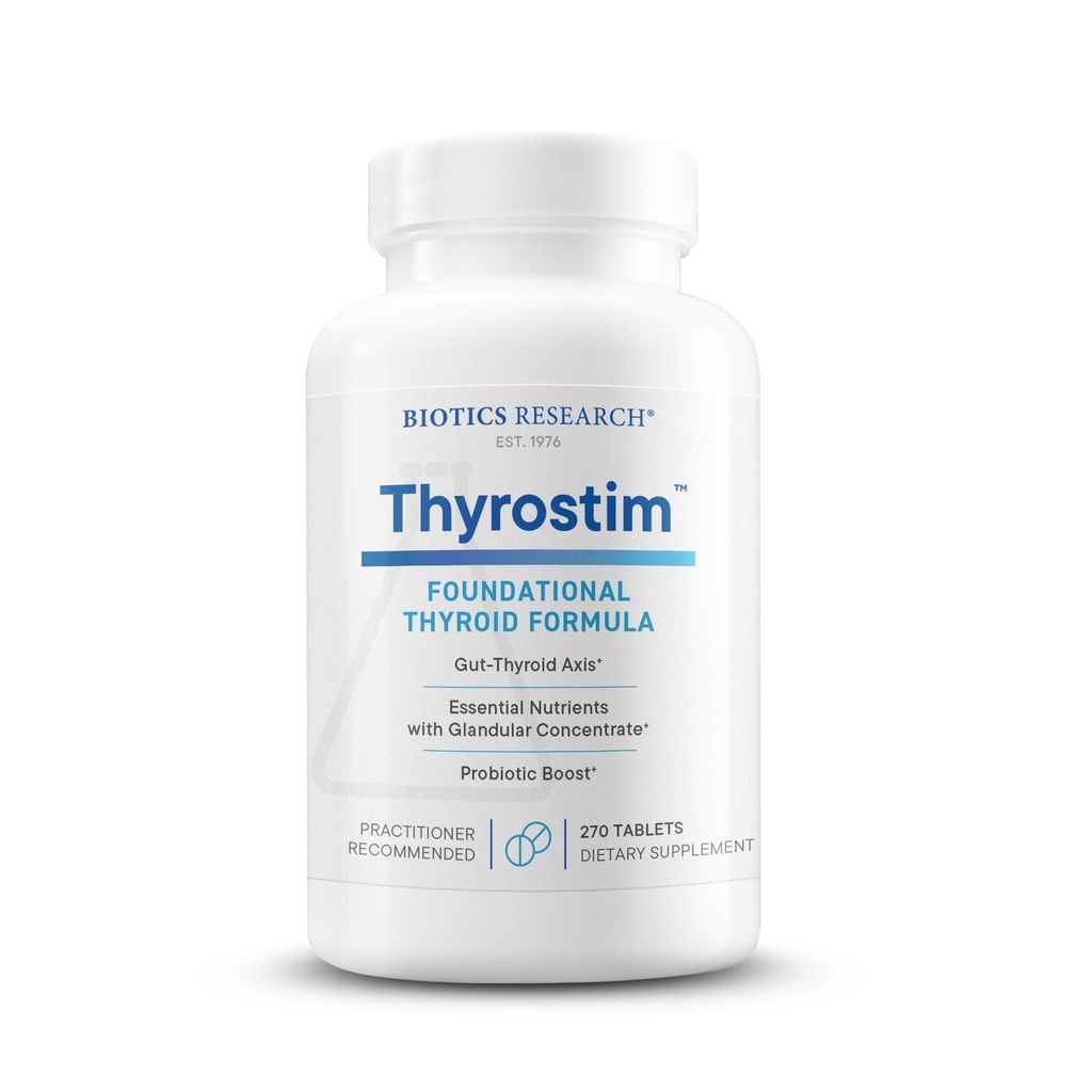 Biotics Research ThyrostimTM-Endocrine & Thyroid Support for Women & Men-Supplement Balance Thyroid הורמונים, תומך Thyroid Gland, Boost Metabolism, Aidion & Nervous System -270 טבליות