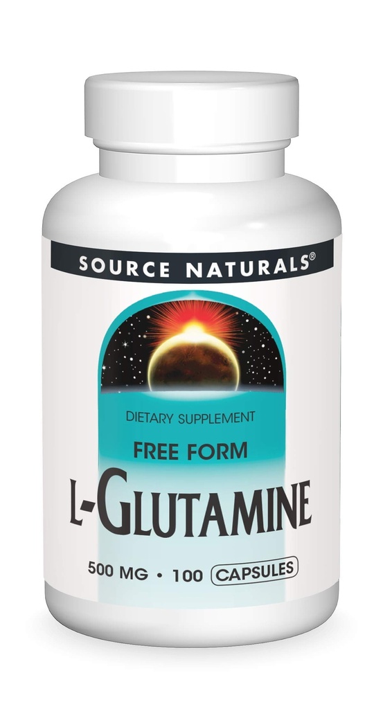מקור טבעי L-Glutamine - טופס חינם Amino Acid אשר תומך אנרגיה מטאבולית - 100 קפסולות