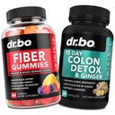 DR. BO Fiber Gummies המושבות ניקוי וג'ינג'ר - Tasty Gummy Prebiotic - Bowel Movement Support for Gut & Stomach ניקויsing