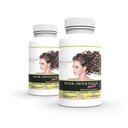 Wellgenix Purvana Max Hair, Skin, & Nails ויטמינים קפסולות, כוח כפול ביוטין 5000MCG, Fo-Ti Root, VIT A & B, Folic Acid (2 Pack)