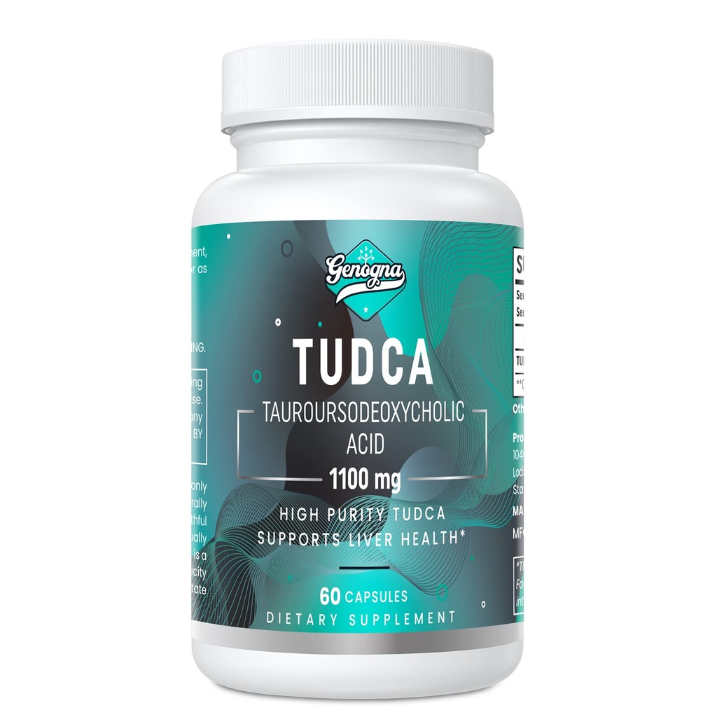 TUDCA 1100mg-Liver תומך תוספת של Detox ניקויse, מלחי מים-Soluble Bile עם חזק Bitter Taste, 60 קפסולות טבעוניות, Non-GMO, gluten-FreeFree