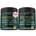 Bundle 6in1 Dandelion תוספי & 6in1 Beet Root כמוסות - תמיכה עיכול, Immune ובריאות הלב