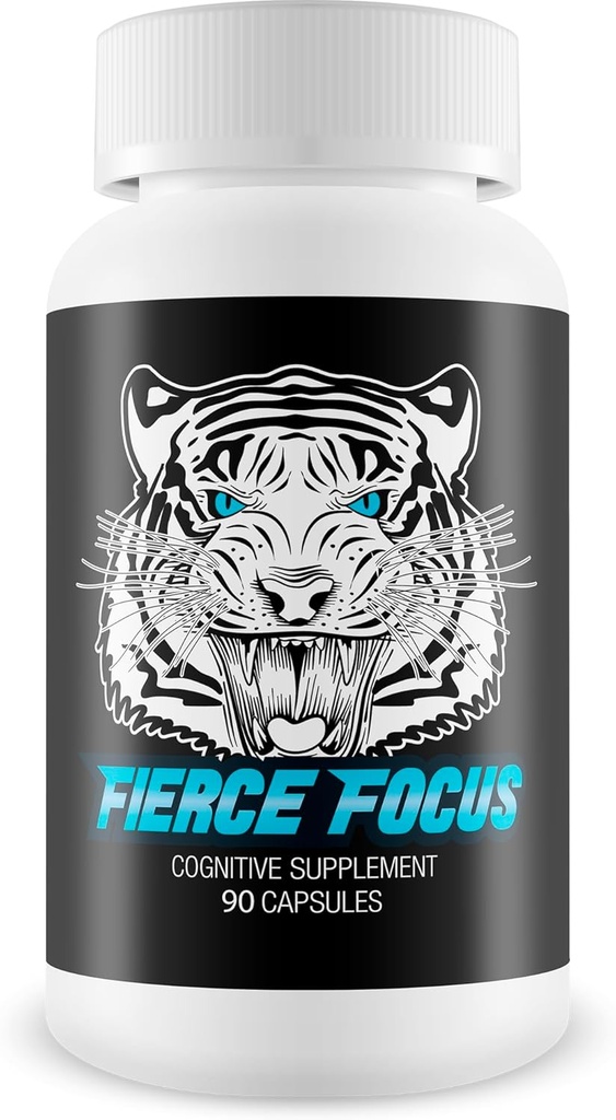 Fierce Focus- Natural Brain function Support - Memory, Focus & Clarity Formula - ביצועים טבעיים Nootropic ותמיכה קוגניטיבית - DMAE- 30 קפסולות