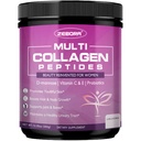 ZEBORA Multi Collagen Peptides אבקת עבור נשים - hydrolyzed Collagen Peptides עם D-Mannose & Women's Probiotics - תומך עור, שיער, ציפורניים, בריאות וטרינרית, Unflavored, 35 משרתים