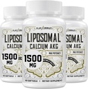 Liposomal Calcium AKG תוסף 1500 MG (Alpha-Ketoglutaric Acid), High Absorption, יעיל יותר מאשר AAKG, Ca AKG for Longevity, Age Defense, חיידק, פונקציונליות מטאבולית, 180 Softgelssss