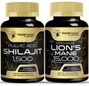 טוב LABSRX Lions Mane תוספי קפסולות עם קפסולות ההימלאיה Shilajit | Bundle