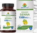 Brieofood אורגני Senna 1500 מ"ג, 45 משרתים, Vegetarian, Gluten Free, 90 טבליות צמחוניות