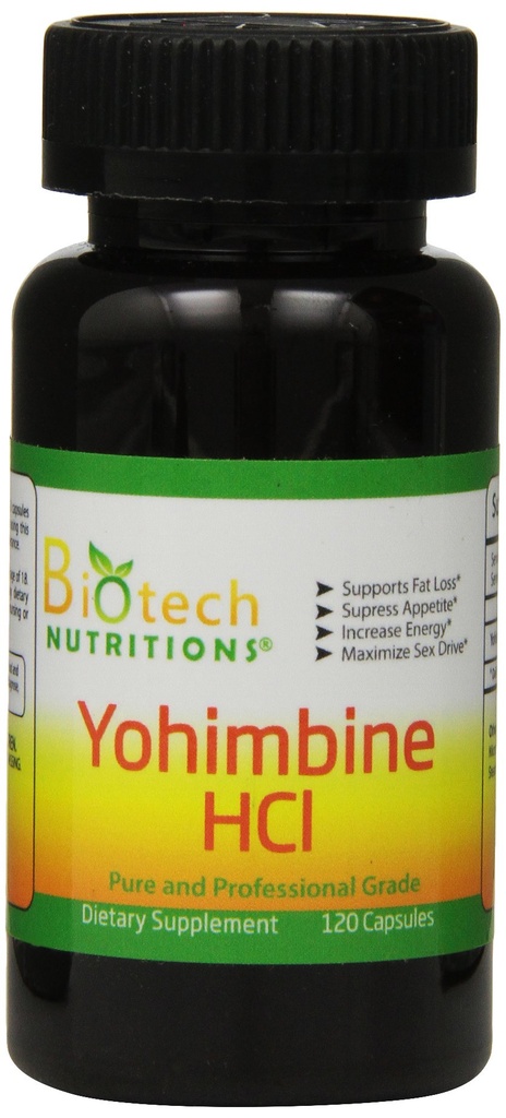 Yohimbine HCl Dietary תוסף, 120 הרוזן