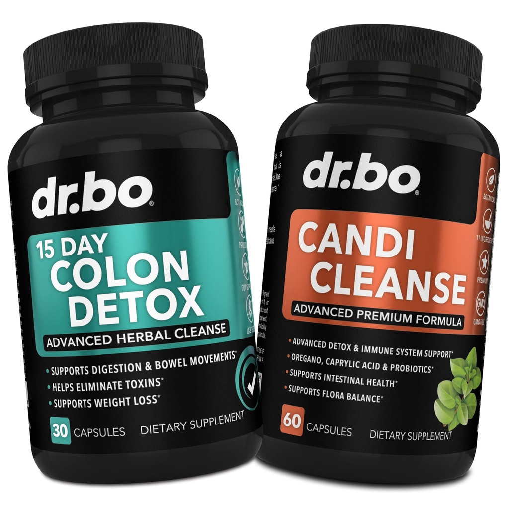 קרבן Candi ניקוי Detox תמיכה - Anti Overgrowth & 15 יום Intestinal ניקוי גלולות & Probiotic - Balance Control & Fast Acting Natural Laxative for Constipation