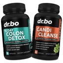 קרבן Candi ניקוי Detox תמיכה - Anti Overgrowth & 15 יום Intestinal ניקוי גלולות & Probiotic - Balance Control & Fast Acting Natural Laxative for Constipation