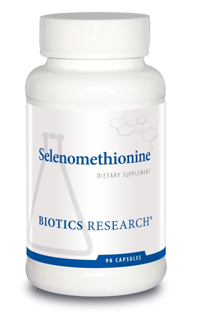 Biotics Research Selenomethionine - High Potency Selenium, Thyroid Gland פונקציונלי, ייצור דנ"א, בריאות קוגניטיבית, אנטי-חמצן. 90 קפסולות