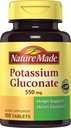 Nature Made Potassium Gluconate 550 מ"ג, תוסף תזונה לתמיכה בבריאות הלב, 100 הרוזן (Pack of 3)