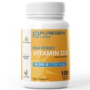 Puregen Labs ויטמין D350,000 IU (1250 mcg) 100 שבועות אספקה עבור תפקוד שרירים בריא, ותמיכה Immune, non-GMO, Gluten חינם 100 קפסולות ירקות