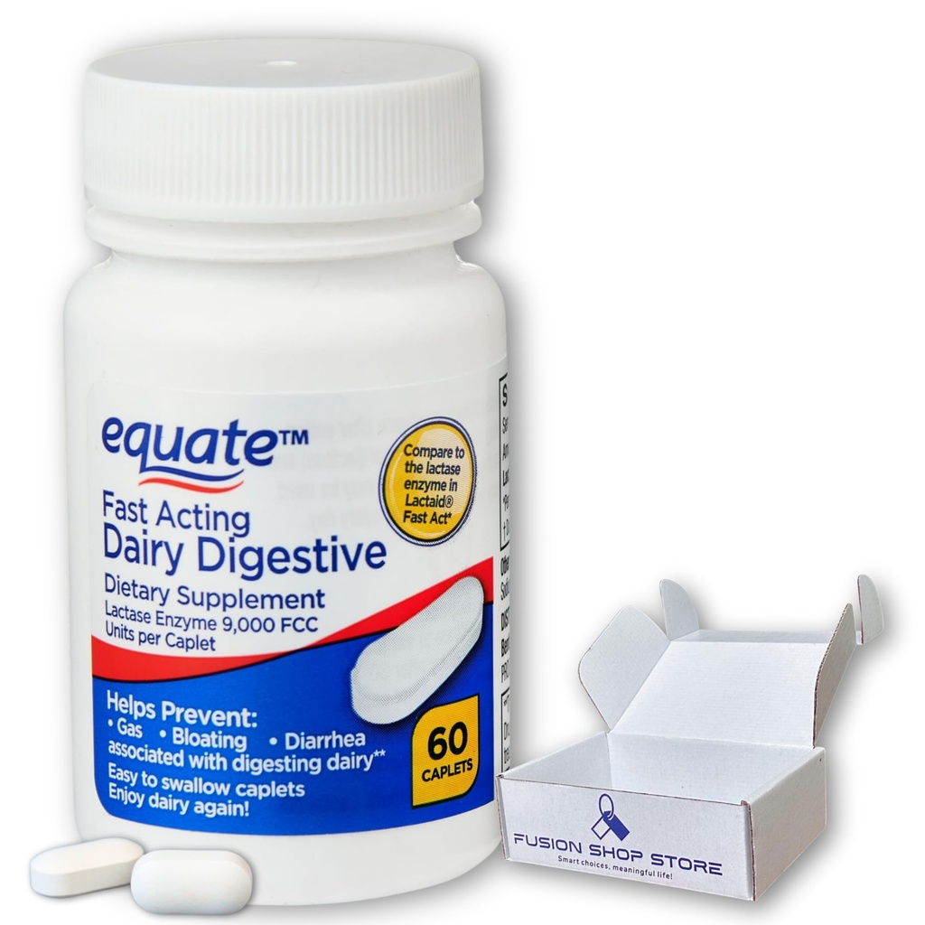 Lactase Fast Acting- Milk Digestive תוסף, 60 קפסולות (Pack of 1)