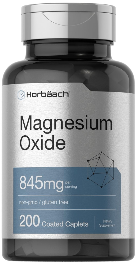 Horbäach Magnesium Oxide | 845 מ"ג | 200 Coated Caplets