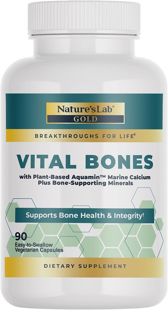 המעבדה Gold Vitalעצמות עם AquaminTM Plant-based Calcium - 90 קפסולות צמחוניות