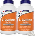 עכשיו L-Lysine 500 מ"ג, 360 קפסולות צמחוניות (Pack of 2)
